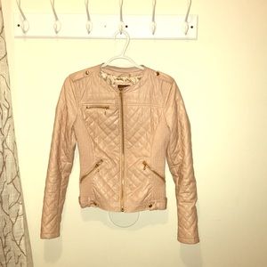 Blush leather guess jacket
